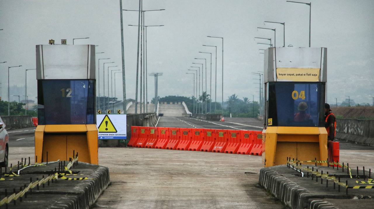 Jalur keluar tol (interchange) kilometer 149 siap diuji coba mulai hari ketujuh sebelum dan sesudah Idulfitri 1443 H. Ft istimewa