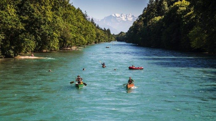 Lokasi Sungai Aare Swiss. Ft Cnn