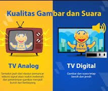 Gambar Perbedaan TV analog dan TV digital. ft  istimewa indonesiabaik