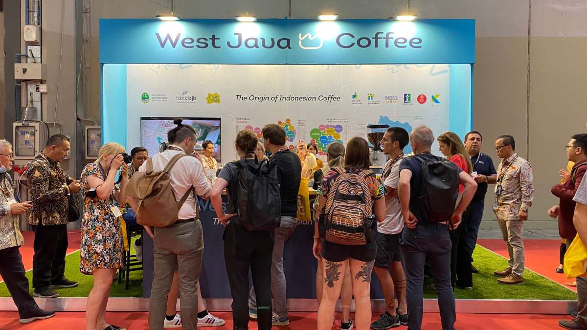 Pameran World of Coffee di Milan, Italia, yang digelar pada 23-25 Juni 2022. .ft humas Jabar