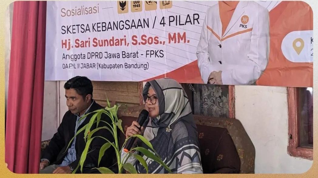 Anggota DPRD Fraksi Partai Keadilan Sejahtera Dapil II Provinsi Jawa Barat saat Laksanakan 4 Pilar Kebangsaan di Desa Citaman Nagreg Kabupaten Bandung.