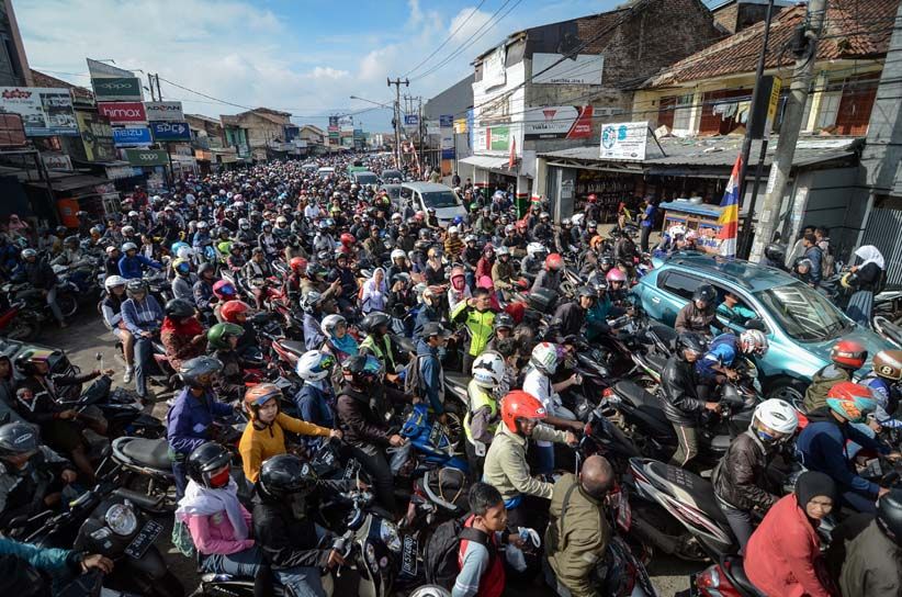 Kemacetan di Jalan Bojongsoang. Ft Nett.