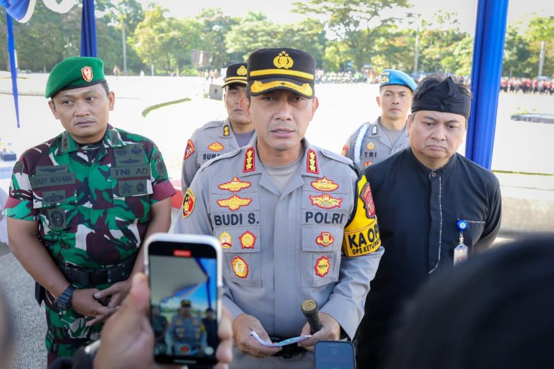 Kapolrestabes Bandung, Kombes Pol. Budi Sartono saat di Lapangan Tegalega Bandung, Kamis, (20/3/ 2025).