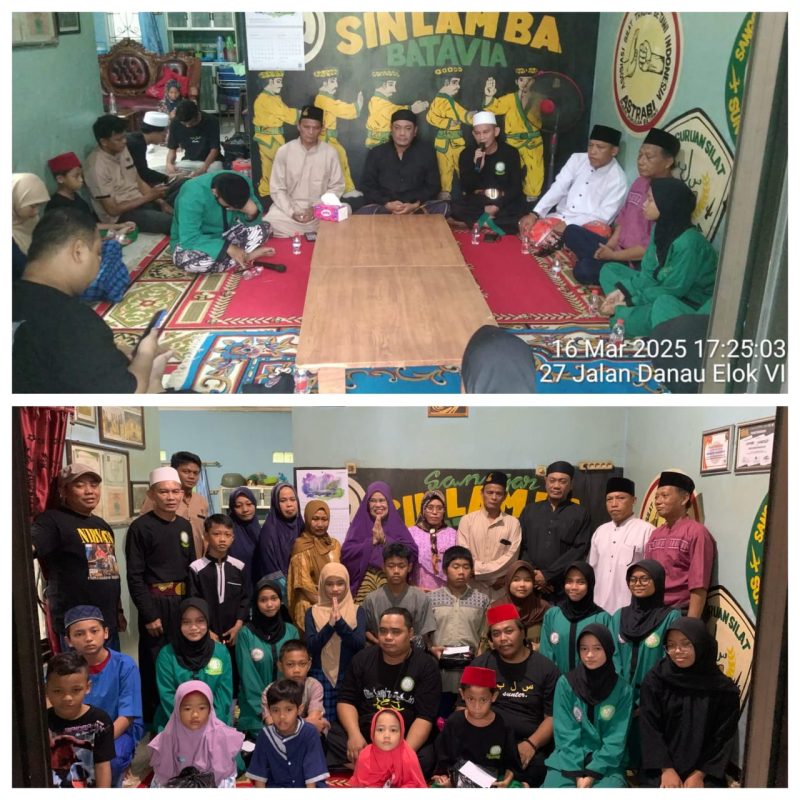 Yayasan Sanggar Sinlamba Batavia saat menggelar acara buka puasa bersama dan santunan anak yatim. di Pulo Besar  Minggu (16/3/2025).