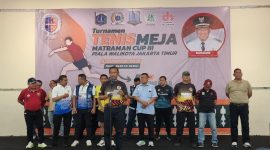 Turnamen Tenis Meja Matraman Cup 3 yang memperebutkan Piala Wali Kota Jakarta Timur., berlangsung meriah di GOR Kecamatan Matraman, Sabtu (25/10/2025).